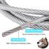 4/6FT Chew Proof Cable Slip Lead Dog Leash with Reflective Soft Nylon Handle for Small Medium Dogs Training (6ft)