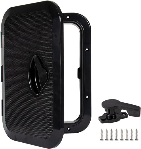 Marine Deck Access Hatch 10.63"14.76" White/Black Rectangle Boat Hatch & Lid,Boat Deck