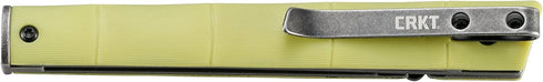 7096YGK CRKT CEO Everyday Carry EDC Pocket Folding Knife with Liner Lock: Stainless Steel Plain Edge Blade