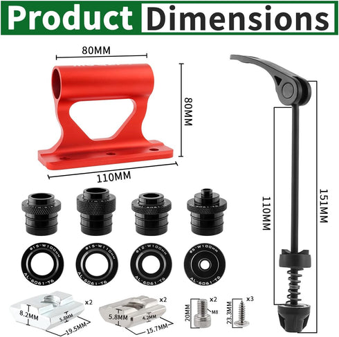 MUQZI Quick Release Fork Mount, Bike Car Roof Mount Rack for Road Bicycle, Truck Bed Fork Holder with Installation