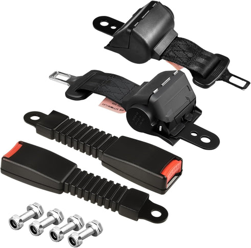 Golf Cart Seat Belts, 2 Pack Retractable Universal Kit Compatible with EZGO TXT RXV, Yamaha, Club Car DS Precedent