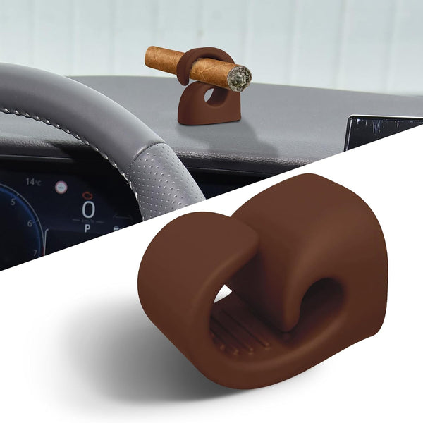 HQRNYP Cigar Holder Set, Cigar Holder for Golf Cart, Portable Silicone Clip for