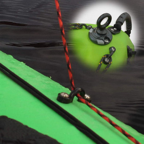 Kayak Pad Eye Deck Loops Tie Down with Screws for Kayak Rigging, 10Pcs, Black