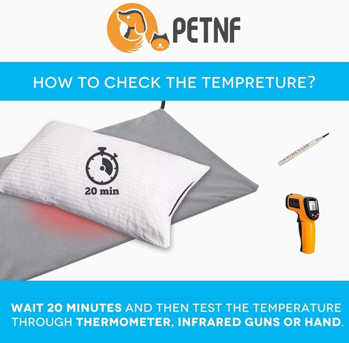 2023 Newest Dog Heating Pad with Temperature Adjustment, Anti-bite, Timer, Indoor Waterproof Electric Heated Mat
