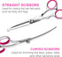 5 in 1 Dog Grooming Scissors Kit, Professional Grooming Scissors with Safety Round Tips, Titanium Coated for Dogs and