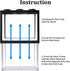 WishLotus Small Fish Tank, Durable Building Block Betta Aquarium with Detachable Exhaust Holes (Black, A)