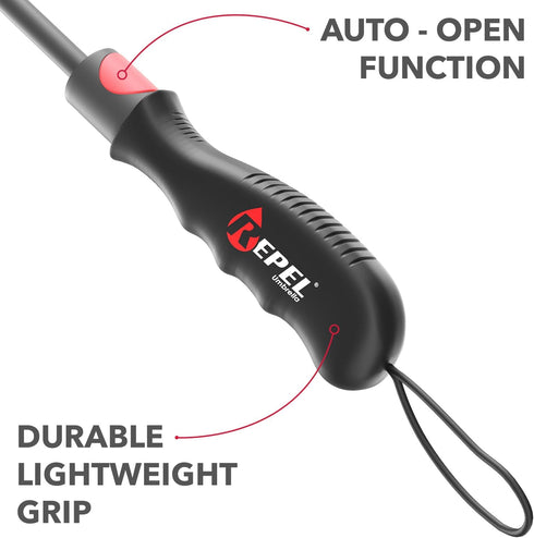 Repel Windproof Travel Umbrella for Rain - Easy Auto Open Close, Compact with Strong Fiberglass Frame