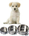 Pet Dog Stainless Steel Coop Cups with Clamp Holder - Hanging Bowl for Small Animal Ferret Rabbit (Medium)