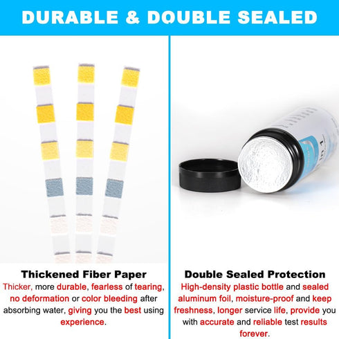 8 in 1 Aquarium Test Kit - Accurate Water Quality Testing Strips for Fish Tank (100 Strips)