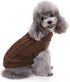 Small Knitted Dog Sweaters, Warm Winter Clothes for Pet Cat Kitten Puppy Sweater (X-Small, Brown)