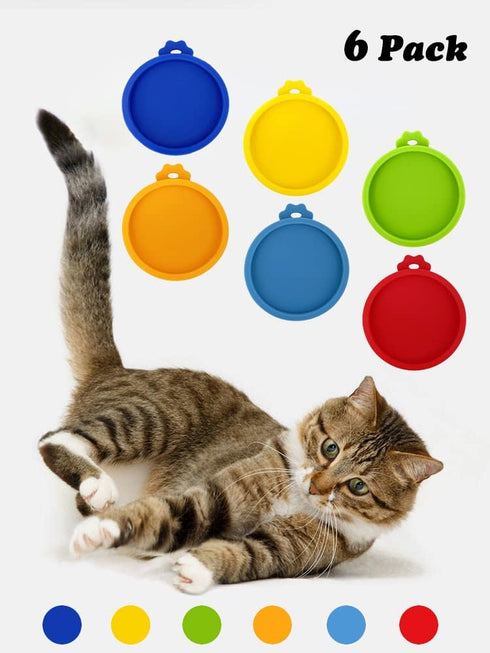 Cat Food Can Lids, Silicone Covers for 3 oz Cat Food Cans, Small Pet Food Can Lids (Multiple)