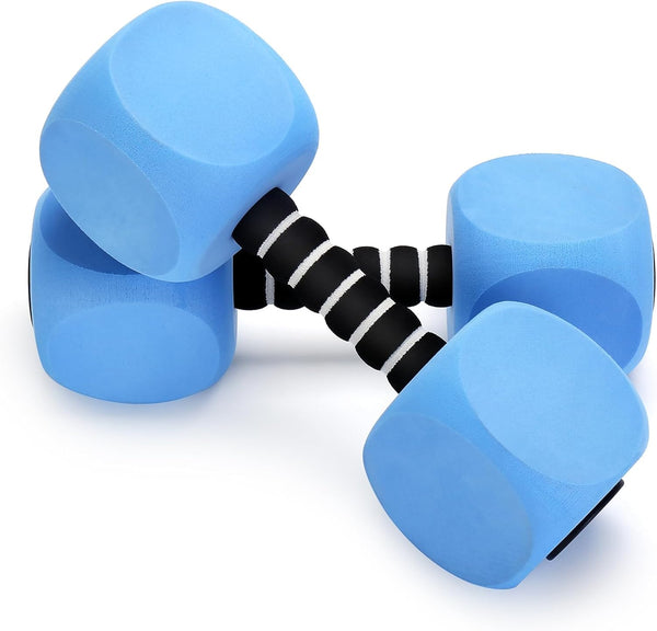 Water Dumbbells, 2PACK Aquatic Exercise Dumbbells - EVA Foam Barbells for Men Women Water Workouts