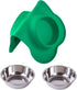 Hubulk Pet Dog Bowls, 2 Stainless Steel Bowls with Non-Skid Silicone Mat + Pet Food Scoop for Small Medium Large Dogs