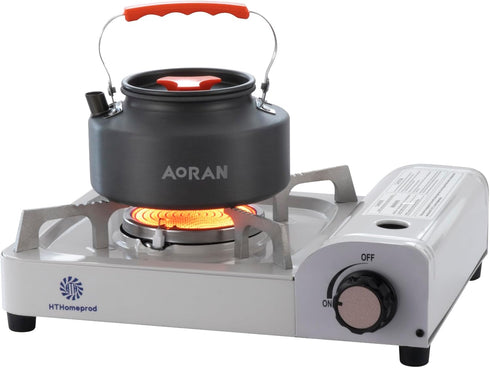 Portable Camping Stove, Windproof Infrared Butane Burner with Carry Box for Hiking Picnic