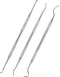Hotop 3 Pieces Dog Dental Tooth Scaler and Scraper, Stainless Double Headed Tool for Pet Teeth Cleaning