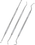 Hotop 3 Pieces Dog Dental Tooth Scaler and Scraper, Stainless Double Headed Tool for Pet Teeth Cleaning