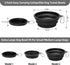 Kytely Large Collapsible Dog Bowls 2 Pack, 34oz Foldable Dog Travel Bowl, Portable Dog Water Food Bowl with Clasp, Pet Cat Feeding Cup Dish for Traveling, Walking, Parking (Black+Balck)