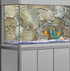 48X24IN Art Marble Aquarium Background, Natural Marble Glass Terrarium Background with 8 EVA Double-Sided Tape