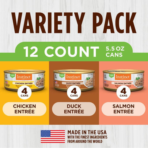 Instinct Flaked Variety Pack Wet Cat Food - 5.5 Oz, 12 Pack