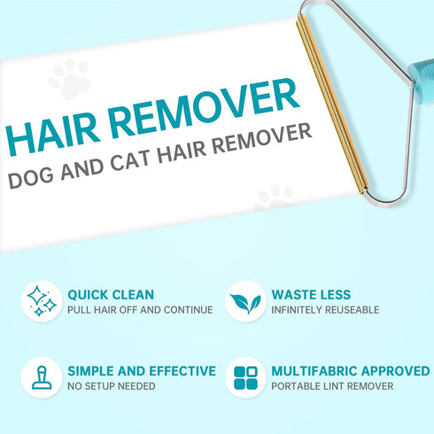 3-Pack Pet Hair Removal Tool, Dog Cat Hair Remover, Portable Lint Shaver Cleaner Pro for Carpet, Clothes, Furniture