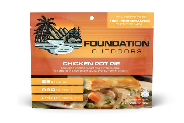 Chicken Pot Pie, Freeze Dried Backpacking & Camping Food, Emergency Food, High