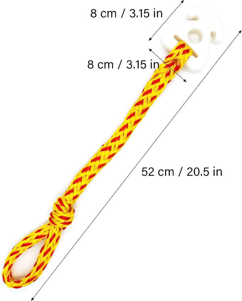 Towable Rope Connector for Tubing; Quick Connect Rope for Boat Tubes; Wake Boarding, Ski, Waverunner