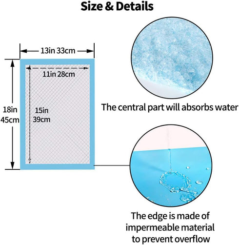 Chinchilla, (50pcs-18 x13, Amakunft Rabbit Pee Pads, Pet Toilet/ Potty Training Pads, Super Absorbent Guinea Pig