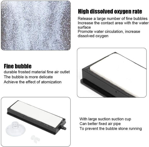 TOPINCN Aquarium Air Stone Bar, Ultra Silent Nano Air Bubble Stone Micro Bubble Diffuser for Fish Hydroponics Pump