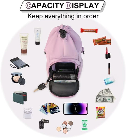 4 24oz/32oz/40oz Water Bottle Holder with Strap, Big Pockets with Compartment, Crossbody Water Bottle Carrier Bag