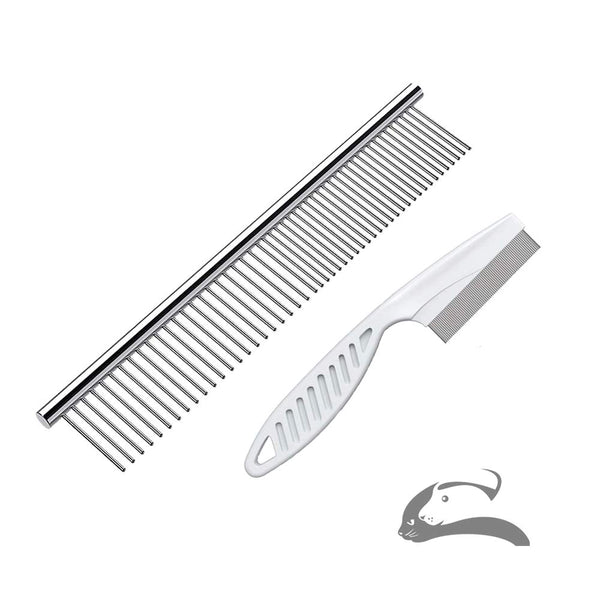 Steel Comb for Dog Grooming - Metal Combs for Dogs, Cats, Small Dog Grooming, Sorxine Pet Comb for Matted Fur