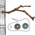 PINVNBY Parrot Perches Natural Birds Stand, Wild Grape Stick Grinding Paw Climbing Wood Accessories for Parakeet and