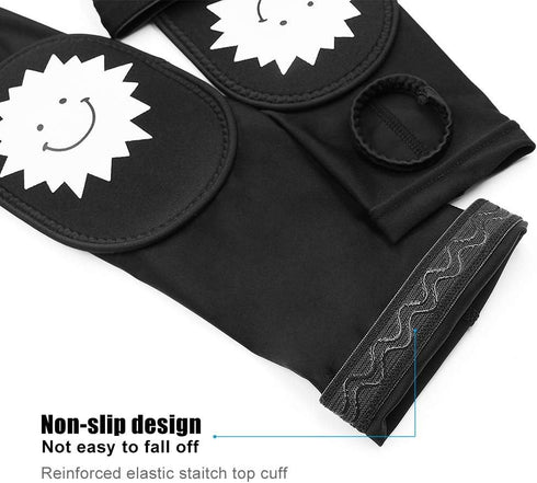 Luwint Kid Volleyball Arm Sleeves - Long Forearm Sleeves with Protection Pad and Thumbhole, 1 Pair