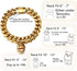 18K Gold Cat Dog Collar, 0.6inch 15mm Wide Stainless Steel Kitten Choker with Bell, Dog Neck 12"-14"