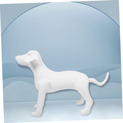 Mobestech Pet Clothing Model Dog Mannequin Display Stand, Inflatable Dog Model for Clothing Rack, White PVC