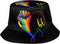 LGBT Gay Pride Bucket Hat - Cute Rainbow Flag Fisherman Sun Hat for Fishing & Camping