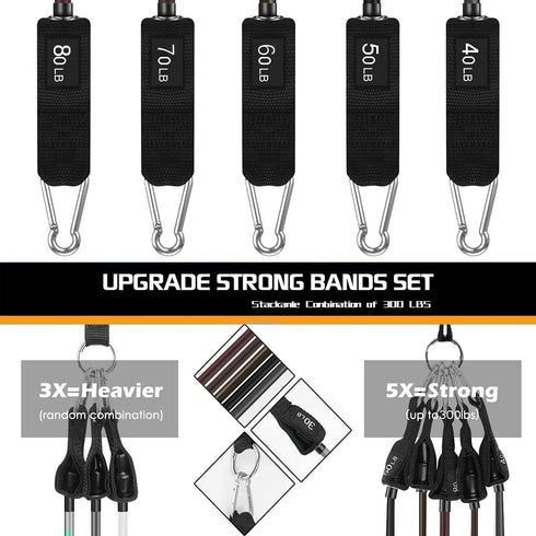 VEICK Resistance Bands, Exercise Bands with Handles for Men and Women, Home Workout