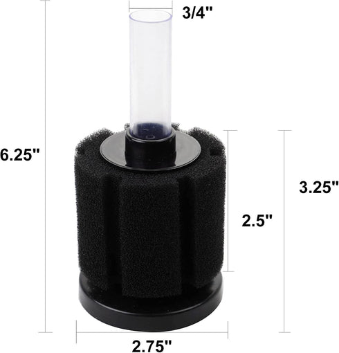 20Gal) AQUANEAT Aquarium Bio Sponge Filter Breeding Fry Betta Shrimp Nano Fish Tank (Middle up