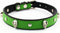 Colorful Personalized Design Skull/Rivet/Star Puppies Cats Collar, 9 Colors, S, Green (Skull)