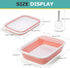 Open Top Cat Litter Box, Large Foldable Cat Potty Height-Adjustable Sides Anti-Splash, Open Air Kitty Litter Pan No