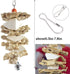 Hamiledyi Parrot Toys, Chewing Bird Toy Cuttle Bone, Beak Grinding Cage Hanging Bell for African Greys, 3 Pack