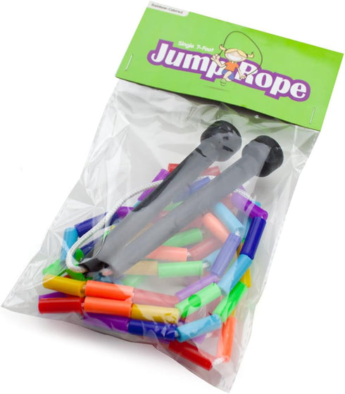 K-Roo Sports 7-Foot Rainbow Jump Rope with Plastic Beaded Segmentation