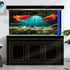 36X18 Inches Fish Tank Background, Sunshine Ocean Floor Decor, Durable Polyester with 8 EVA Double-Sided Tapes