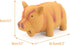 2 Pack 6.5" CHIWAVA Medium Pig Dog Toy for Dogs Latex Rubber Cube Squeeze Grunting Sound Interactive Play