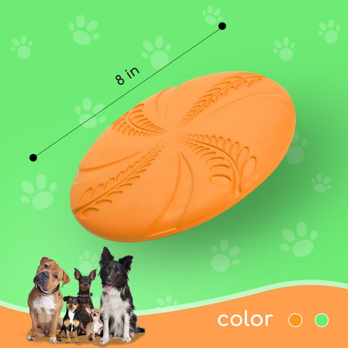 Nobleza 2 Pack Dog Flying Disc - Interactive Flyer Toys for Small, Medium, Large Dogs, Durable Outdoor Disc Toy