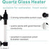 hygger 50W Mini Inline Quartz Glass Aquarium Heater with External Controller, Adjustable Thermostat for 5-15 Gallon