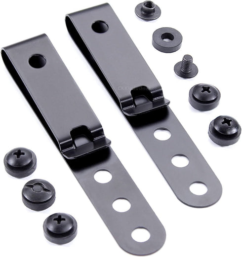 HolsterSmith Universal Metal Belt Clip for Holster Making, Model 5, Tactical Black, 2 Pack