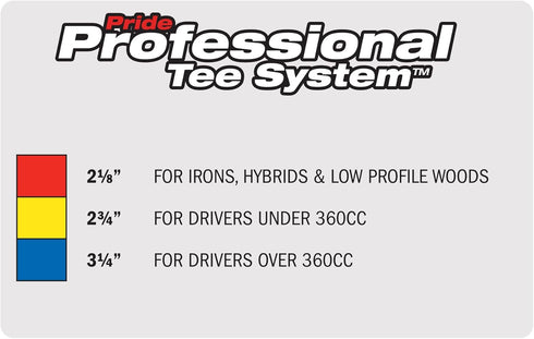 Pride Professional Tee System Two Piece Step Tee, 50 Count, 3-1/4 inch, Blue