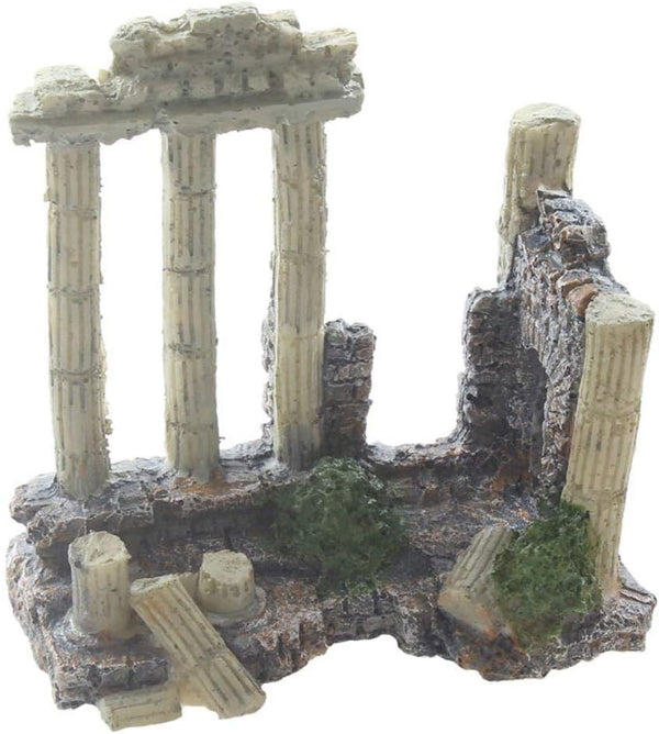 Aquarium Decoration, Fish Tank Landscape Ornament, Vintage Ruins Roman Column