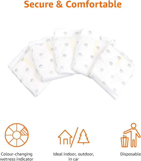 50-Pack Amazon Basics Absorbent, Leakproof Male Dog Wrap Disposable Diapers with Wetness Indicator, Breathable, Small