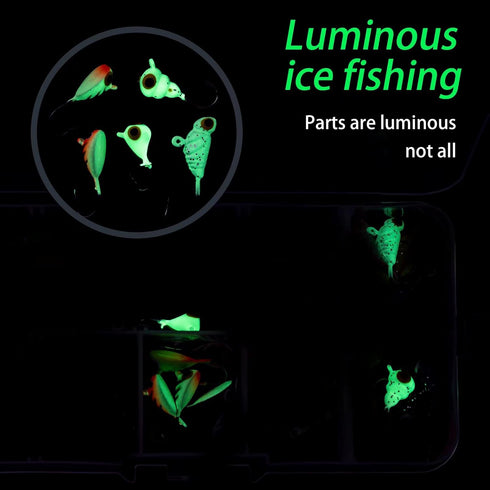 THKFISH Ice Fishing Jigs Kit - Ice Fishing Lures for Walleye, Perch, Panfish, Crappie, 50PCS/31PCS